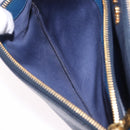 Miu Miu Chain Shoulder Bag Leather Blue Gold Auth bs36957A-21