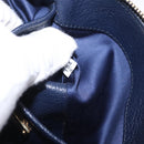 Miu Miu Chain Shoulder Bag Leather Blue Gold Auth bs36957A-25