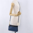 Miu Miu Chain Shoulder Bag Leather Blue Gold Auth bs36957A-26