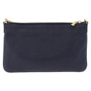 Miu Miu Chain Shoulder Bag Leather Blue Gold Auth bs36957A-3
