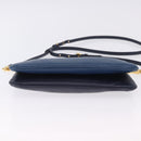 Miu Miu Chain Shoulder Bag Leather Blue Gold Auth bs36957A-9