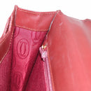 CARTIER Must Line Business Bag Leather Bordeaux Gold Auth bs36958-20