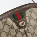 GUCCI GG Supreme Web Sherry Line Bag PVC Beige Gold 904 02 047 Auth bs36959-18