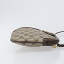 GUCCI GG Supreme Web Sherry Line Bag PVC Beige Gold 904 02 047 Auth bs36959-3