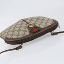 GUCCI GG Supreme Web Sherry Line Bag PVC Beige Gold 904 02 047 Auth bs36959-6