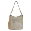 PRADA Shoulder Bag Suede Beige Auth bs36960-1