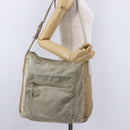 PRADA Shoulder Bag Suede Beige Auth bs36960-25
