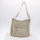 PRADA Shoulder Bag Suede Beige Auth bs36960-12