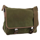 PRADA Shoulder Bag Nylon Khaki Silver Auth bs36961-1