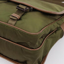 PRADA Shoulder Bag Nylon Khaki Silver Auth bs36961-10