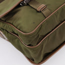 PRADA Shoulder Bag Nylon Khaki Silver Auth bs36961-11
