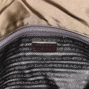 PRADA Shoulder Bag Nylon Khaki Silver Auth bs36961-18