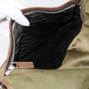 PRADA Shoulder Bag Nylon Khaki Silver Auth bs36961-26