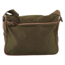 PRADA Shoulder Bag Nylon Khaki Silver Auth bs36961-3