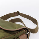 PRADA Shoulder Bag Nylon Khaki Silver Auth bs36961-8
