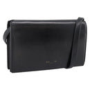 SAINT LAURENT Shoulder Bag Leather Black Gold Auth bs36963-1