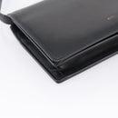 SAINT LAURENT Shoulder Bag Leather Black Gold Auth bs36963-16