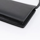 SAINT LAURENT Shoulder Bag Leather Black Gold Auth bs36963-17