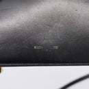 SAINT LAURENT Shoulder Bag Leather Black Gold Auth bs36963-8