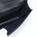 SAINT LAURENT Shoulder Bag Leather Black Gold Auth bs36963-20