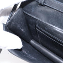 SAINT LAURENT Shoulder Bag Leather Black Gold Auth bs36963-21