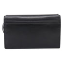 SAINT LAURENT Shoulder Bag Leather Black Gold Auth bs36963-2