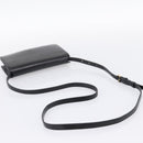 SAINT LAURENT Shoulder Bag Leather Black Gold Auth bs36963-7
