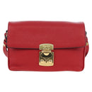 Miu Miu Shoulder Bag Leather Red Gold Auth bs36964V-13
