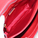Miu Miu Shoulder Bag Leather Red Gold Auth bs36964V-9