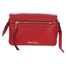 Miu Miu Shoulder Bag Leather Red Gold Auth bs36964V-2