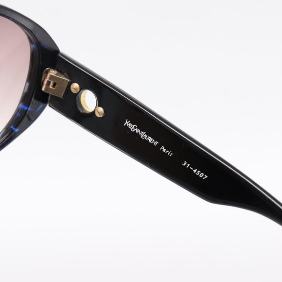 SAINT LAURENT Sunglasses plastic Black Auth bs36968