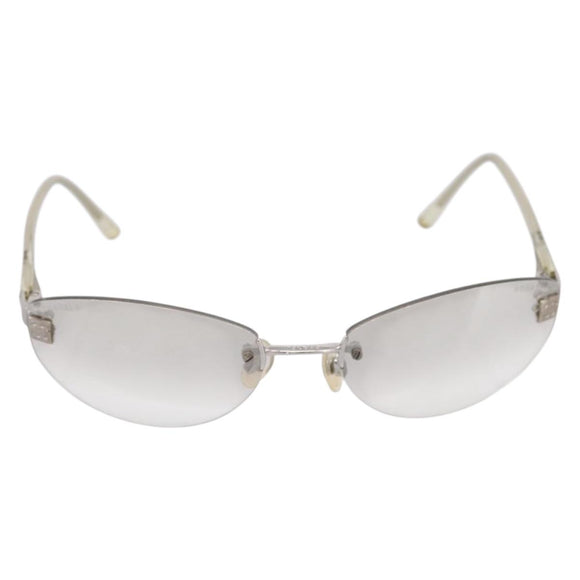 CHANEL Sunglasses plastic Clear CC Auth bs36969