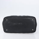 Christian Dior Canage Hand Bag Coated Canvas Black Silver Auth bs36970-10