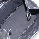 Christian Dior Canage Hand Bag Coated Canvas Black Silver Auth bs36970-17