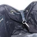 Christian Dior Canage Hand Bag Coated Canvas Black Silver Auth bs36970-18