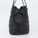 Christian Dior Canage Hand Bag Coated Canvas Black Silver Auth bs36970-5