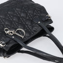 Christian Dior Canage Hand Bag Coated Canvas Black Silver Auth bs36970-6