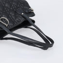 Christian Dior Canage Hand Bag Coated Canvas Black Silver Auth bs36970-7