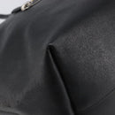 FENDI Tote Bag Leather Black Silver Auth bs36971-15