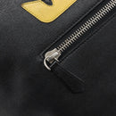FENDI Tote Bag Leather Black Silver Auth bs36971-18