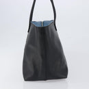 FENDI Tote Bag Leather Black Silver Auth bs36971-3
