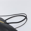 FENDI Tote Bag Leather Black Silver Auth bs36971-14