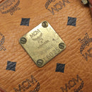 MCM Vicetos Logogram Hand Bag PVC Leather Brown Gold Auth bs36972-12