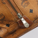 MCM Vicetos Logogram Hand Bag PVC Leather Brown Gold Auth bs36972-17