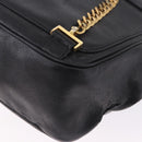 CHANEL Backpack Caviar Skin Black Gold CC Auth bs36973-15