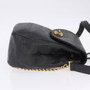 CHANEL Backpack Caviar Skin Black Gold CC Auth bs36973-4