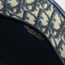 Christian Dior Trotter Canvas Shoulder Bag Navy Gold Auth bs36975-15