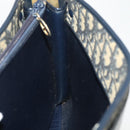 Christian Dior Trotter Canvas Shoulder Bag Navy Gold Auth bs36975-17