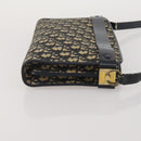 Christian Dior Trotter Canvas Shoulder Bag Navy Gold Auth bs36975-4