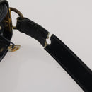 Christian Dior Trotter Canvas Shoulder Bag Navy Gold Auth bs36975-7